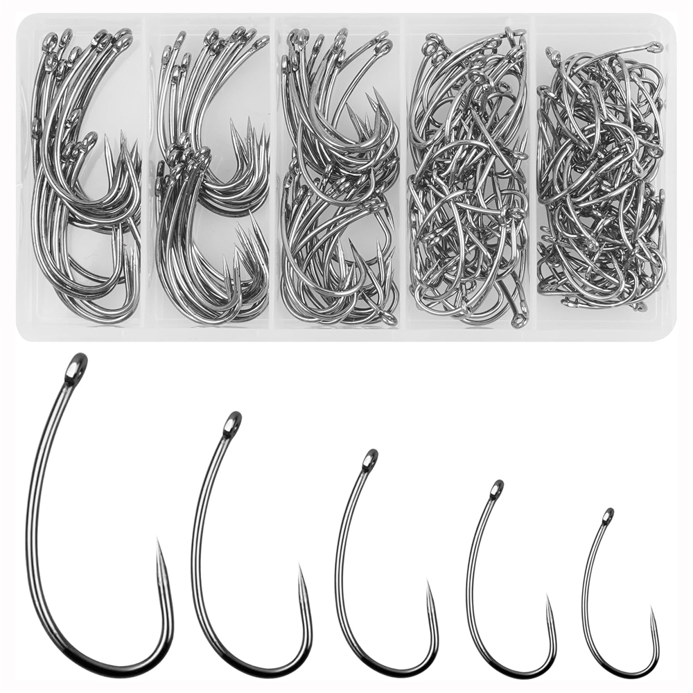 ชุดตะขอตกปลาไร้เงี่ยง180ชิ้นตะ - Fishing Hook Circle บทวิจารณ์และราคา