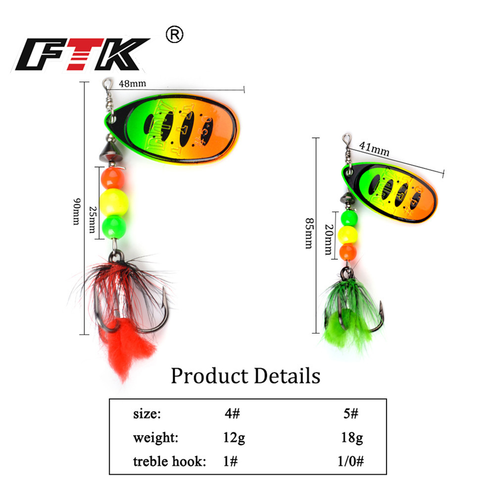FTK โลหะตกปลาล่อเหยื่อ 12g 18g - Fishing Hook Treble บทวิจารณ์และราคา