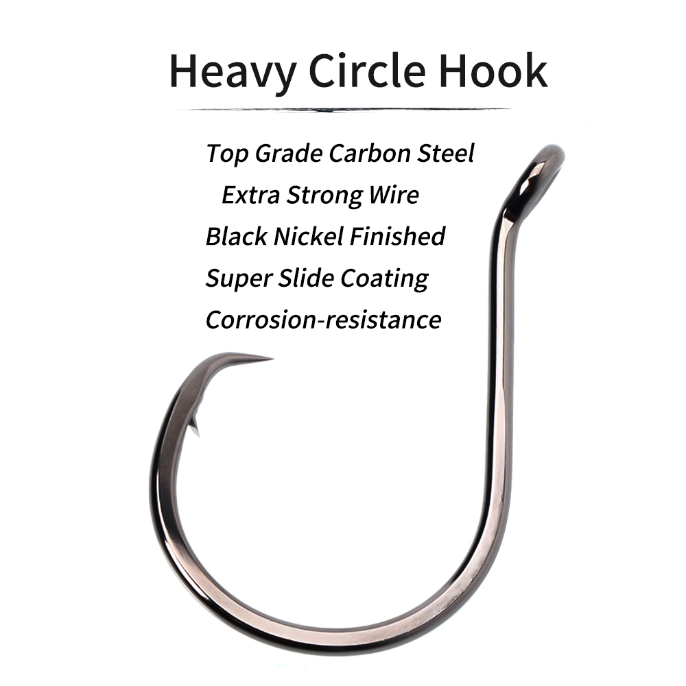 Lionriver สีดํานิกเกิล Heavy C - Fishing Hook Circle บทวิจารณ์และราคา