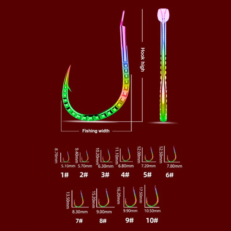 10ชิ้นขนาดมังกร Kiriin Iseni ส - Fishing Hook Offset บทวิจารณ์และราคา