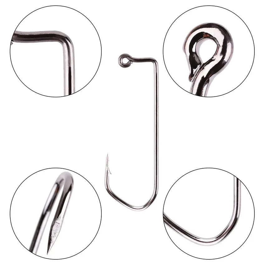 10 ชิ้น Offset กีฬาวงกลมตะขอตก - Fishing Hook Circle บทวิจารณ์และราคา