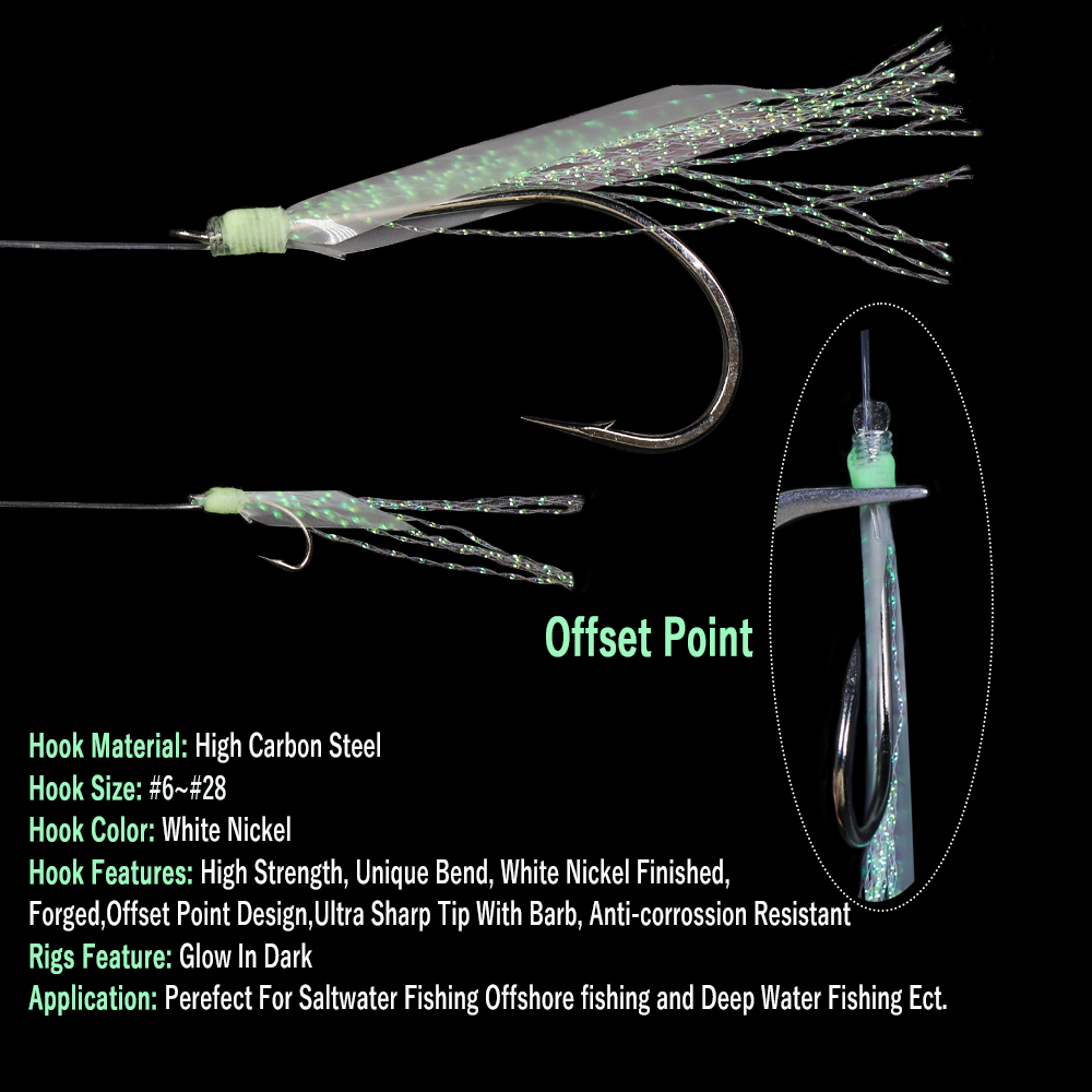 WIFREO 50Pc Luminous จำลองปลาต - Fishing Hook Circle บทวิจารณ์และราคา