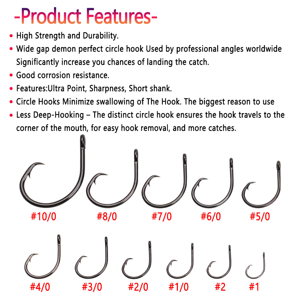 บีมู 5 ชิ้น # เบ็ดตกปลาแบบวงกล - Fishing Hook Circle บทวิจารณ์และราคา