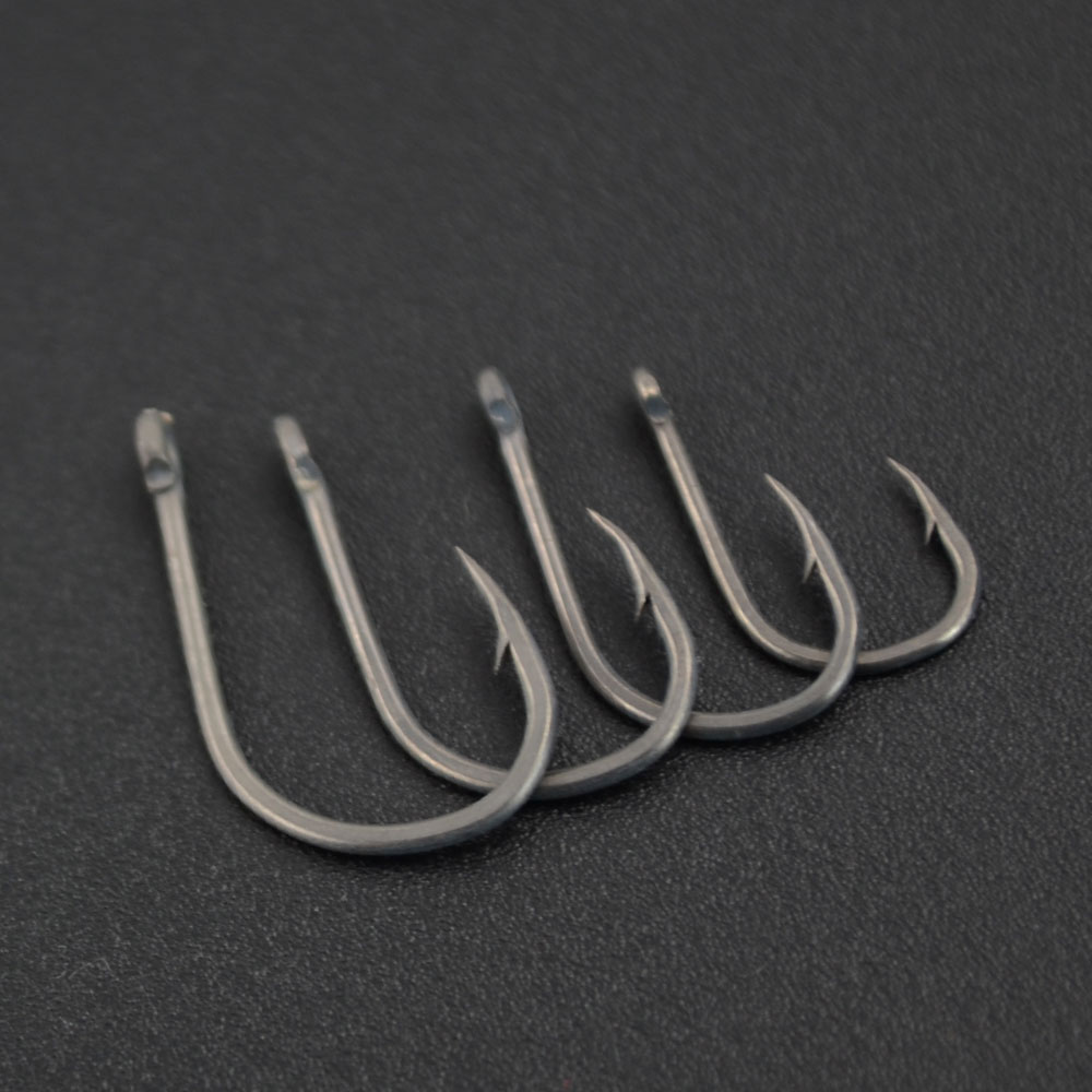 100 ชิ้นสแตนเลสสตีลตะขอหนามสูง - Fishing Hook Barbless บทวิจารณ์และราคา