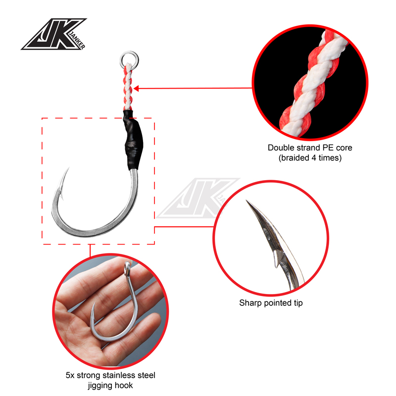 JK HVS Heavy Power Assist 7/0  - Fishing Hook Barbless บทวิจารณ์และราคา