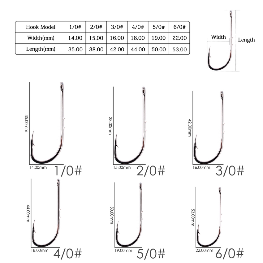 ยาว Shank Hooks สำหรับตกปลา100 - Fishing Hook Offset บทวิจารณ์และราคา