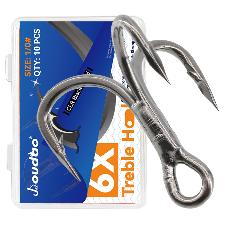 6X ตกปลา TREBLE Hooks สีดํา 10 - Fishing Hook Assortment บทวิจารณ์และราคา