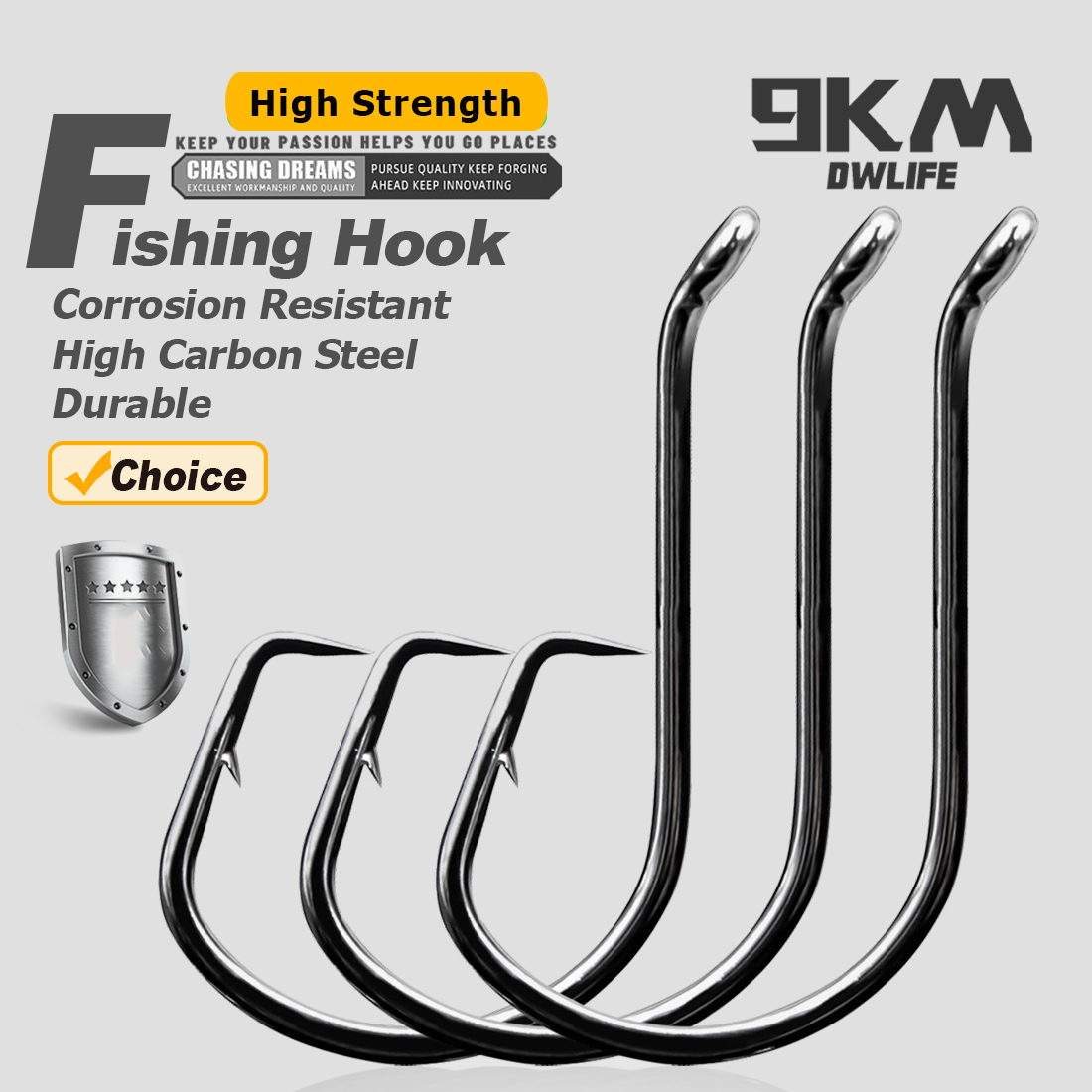 9KM วงกลมตะขอตกปลา 25 ~ 50 ชิ้ - Fishing Hook Circle บทวิจารณ์และราคา