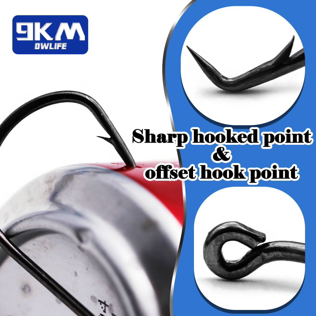 9KM วงกลมตะขอตกปลา 25 ~ 50 ชิ้ - Fishing Hook Circle บทวิจารณ์และราคา